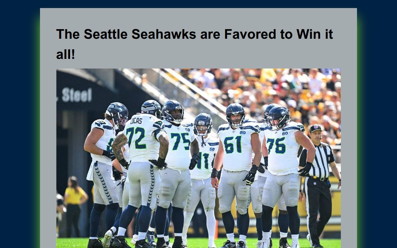 Carrd profile picture for @seahawks